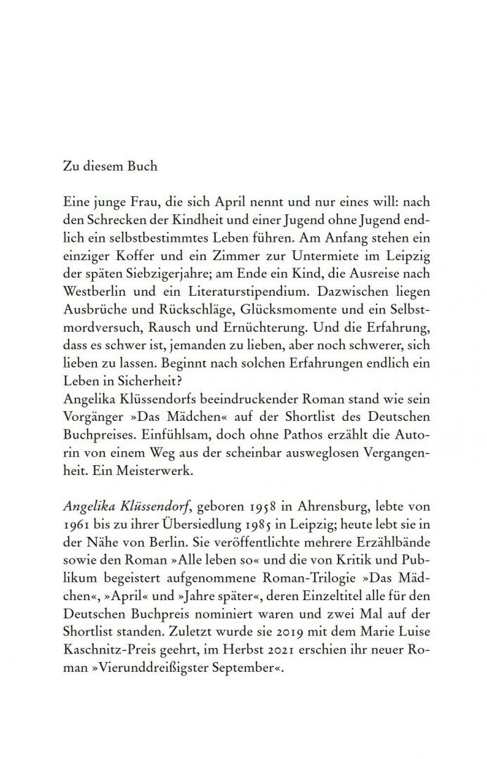 Angelika Klussendorf: April