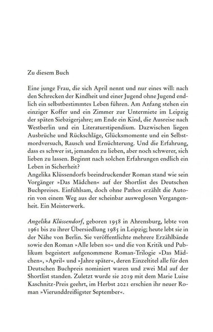 Angelika Klussendorf: April