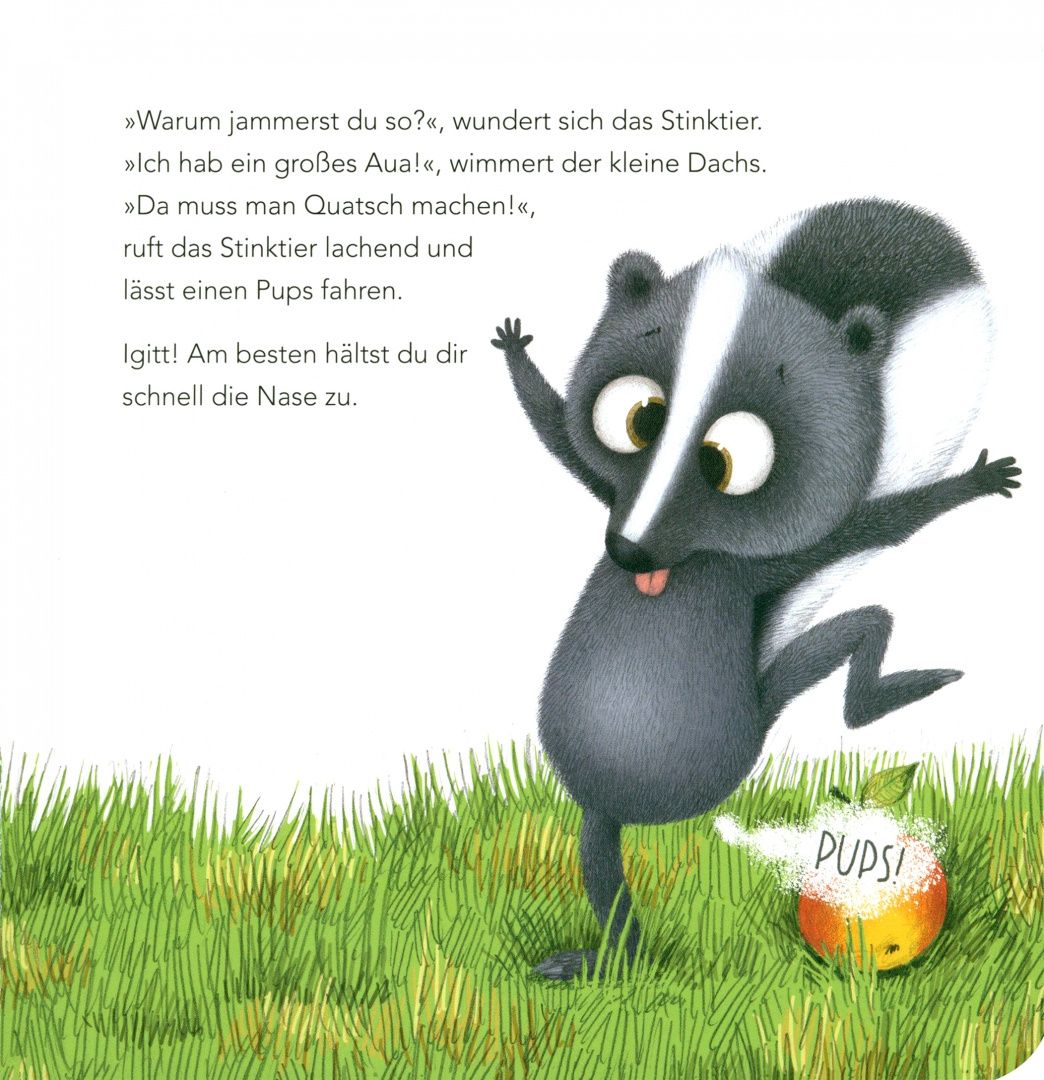 Kitzing von: Ich hab ein großes Aua. Sagt der kleine Dachs