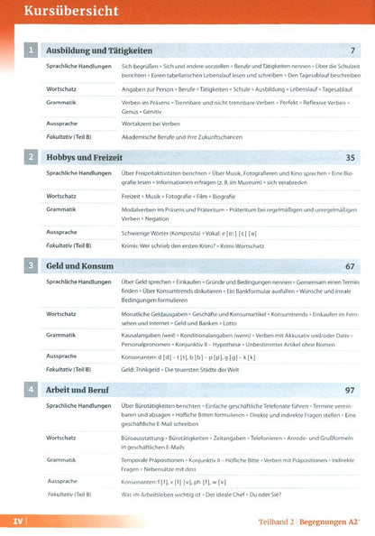 Szilvia Szita: Begegnungen A2+. Teilband 2. Integriertes Kurs- und Arbeitsbuch