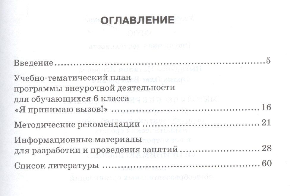 Наталия Цыганкова: Я принимаю вызов! 6класс. Методические рекомендации для организации занятий курса по профилактике употребления наркотических средств и психотропных веществ