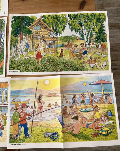 Лето в картинках. Наглядное пособие для педагогов, логопедов, воспитателей и родителей