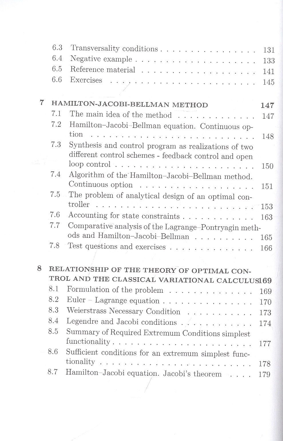 Е. Пронина: Optimal control theory