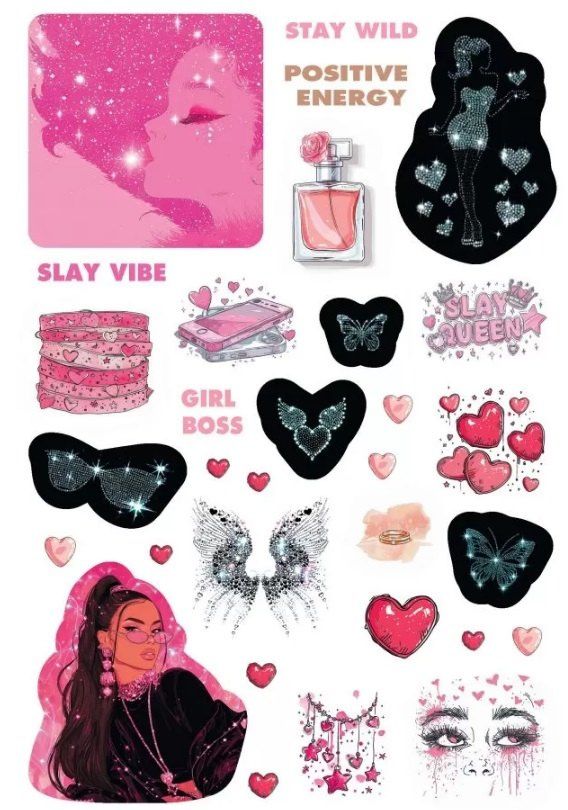 Slay All Day. 150 вайбовых наклеек