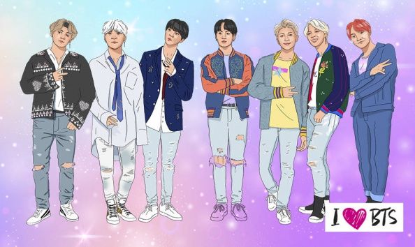 Чехол для карточек "I love BTS"
