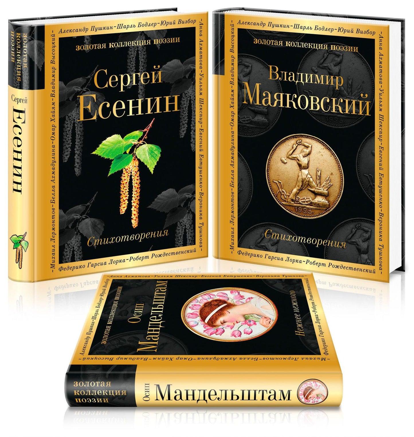 Сергей Есенин: Главные поэты Серебряного века: Сергей Есенин. Владимир Маяковский. Осип Мандельштам (комплект из 3 книг)