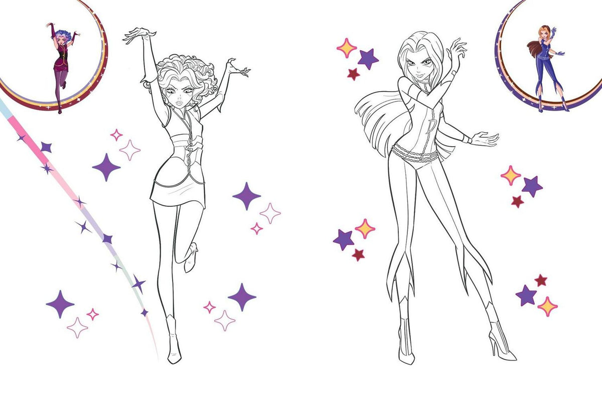 Winx Club. Магия внутри. Раскраска по образцу