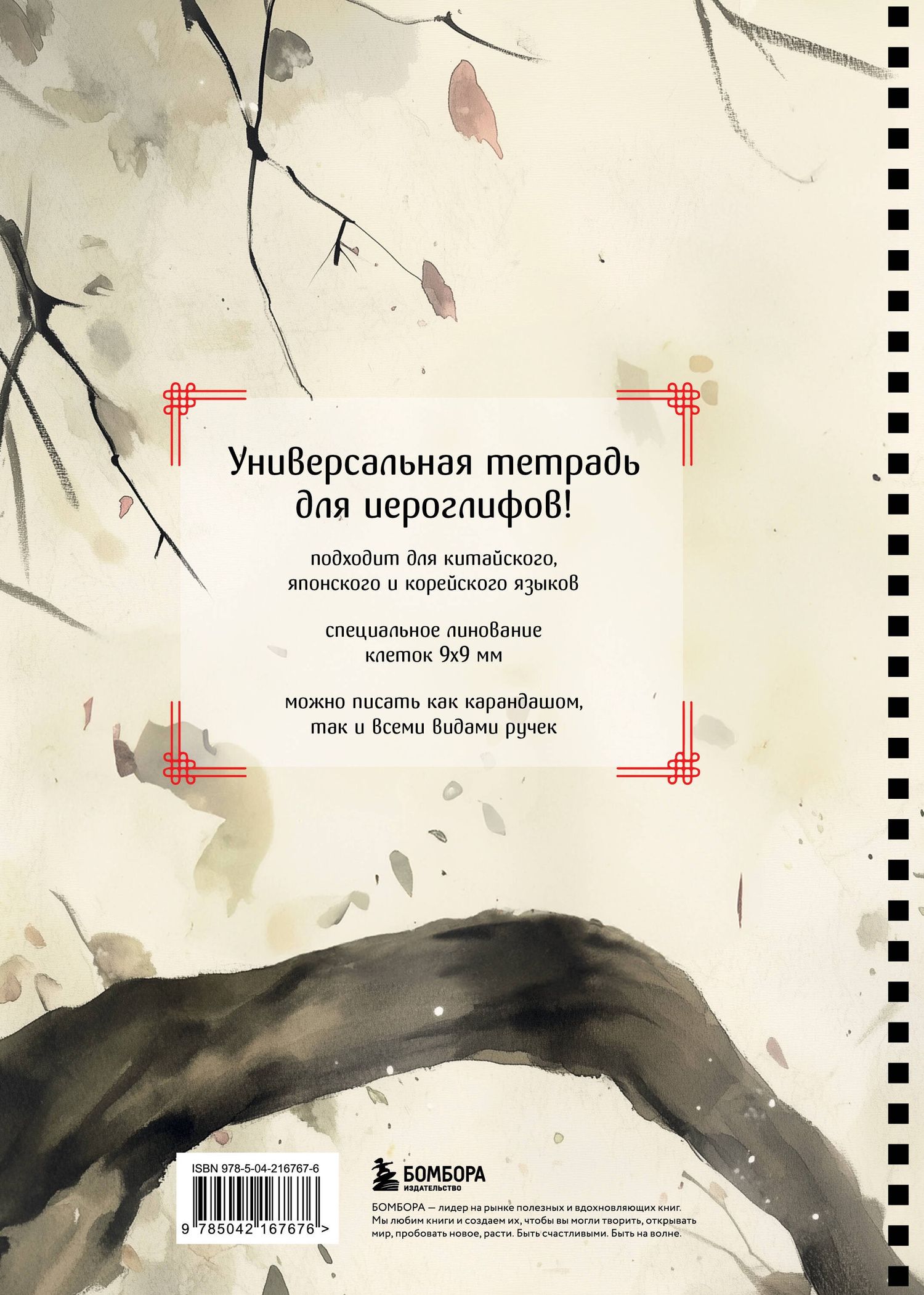 Тетрадь для иероглифов на пружине (Игривый котик)