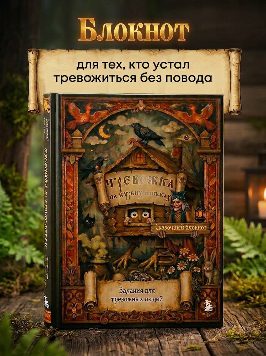 Тревожка на курьих ножках. Задания для тревожных людей. Сказочный блокнот