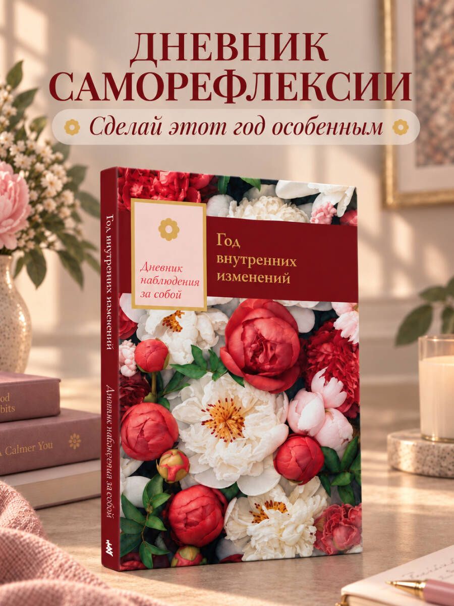 Год внутренних изменений. Дневник наблюдения за собой (Букет пионов)