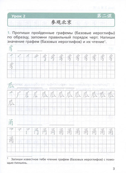 Лилия Холкина: Китайский язык. Второй иностранный язык. 8 класс. Прописи