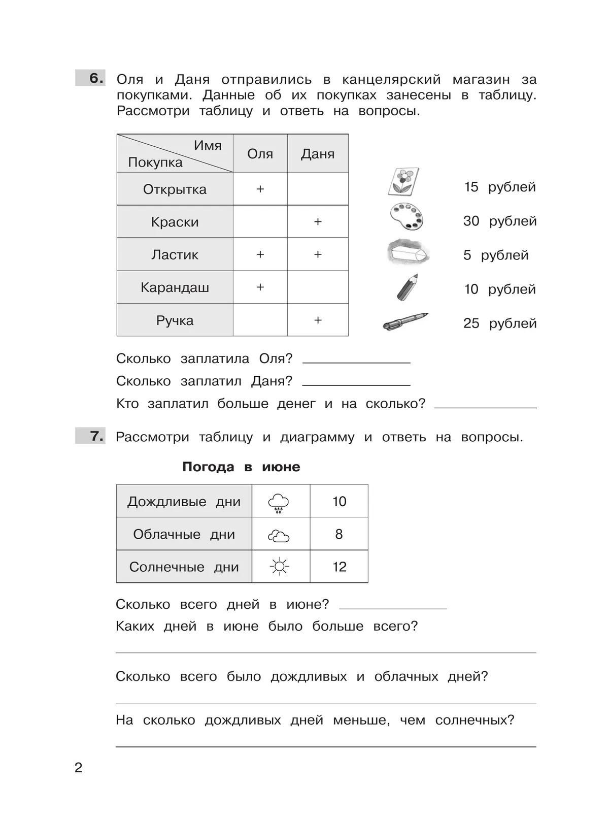 Юлия Громкова: Трудные вопросы математики. 2 класс