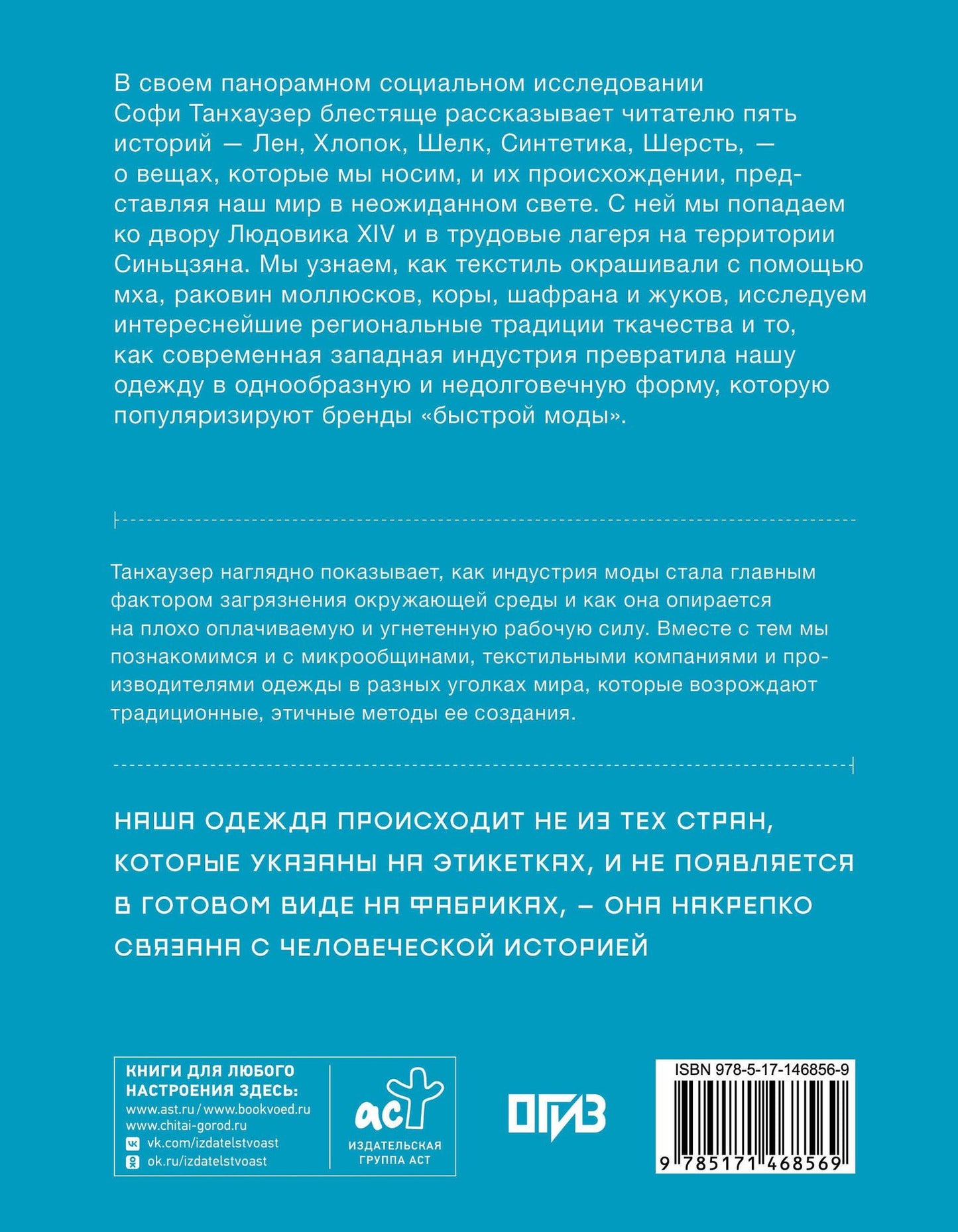 Софи Танхаузер: Витиеватая история нитей. Как одежда и материалы повлияли на историю человечества