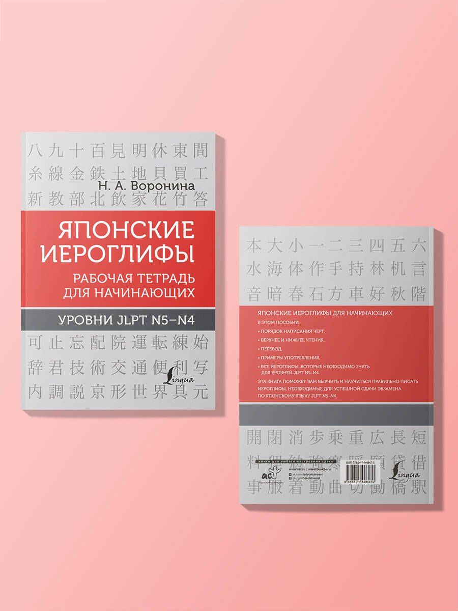 Нина Воронина: Японские иероглифы. Рабочая тетрадь для начинающих. Уровни JLPT N5-N4