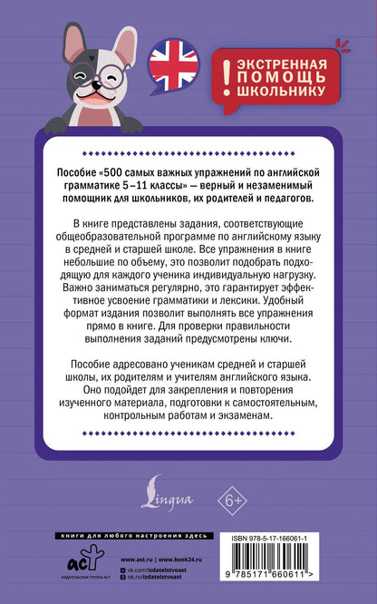 Валерия Шахин: Английский язык. 5–11 классы. 500 самых важных упражнений по грамматике