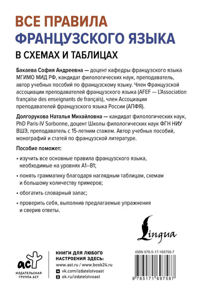 Наталья Долгорукова: Все правила французского языка в схемах и таблицах