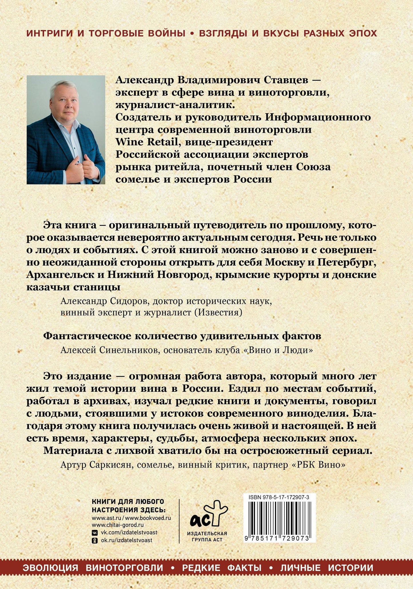 Александр Ставцев: История виноторговли в России