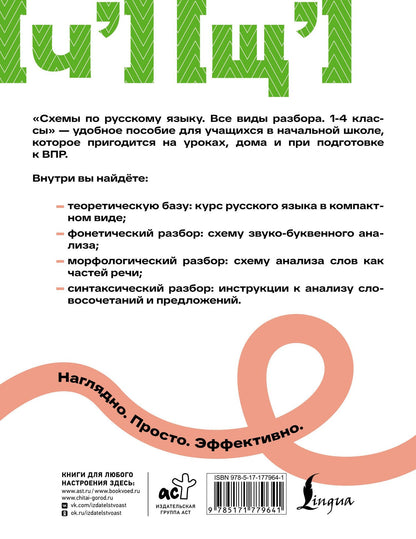 Схемы по русскому языку. Все виды разбора. 1-4 классы
