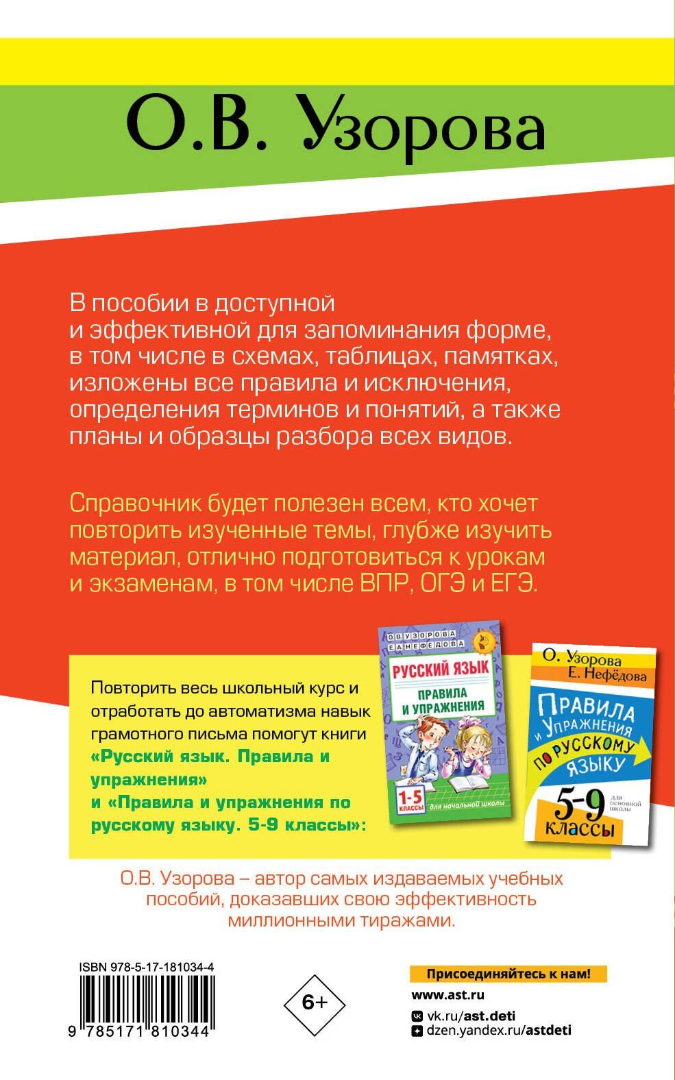 Ольга Узорова: Справочное пособие по русскому языку. 5-9 классы