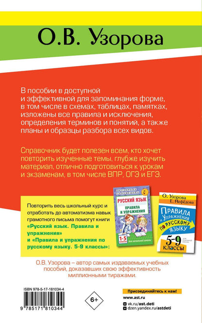 Ольга Узорова: Справочное пособие по русскому языку. 5-9 классы
