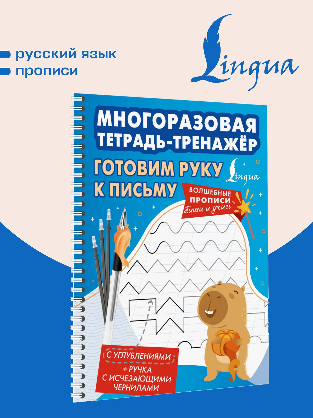 Готовим руку к письму. Многоразовая тетрадь-тренажёр