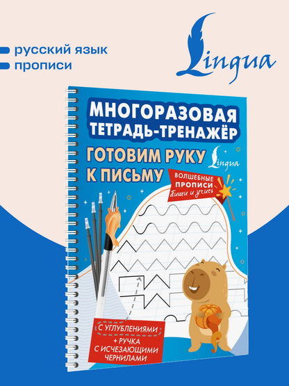 Готовим руку к письму. Многоразовая тетрадь-тренажёр