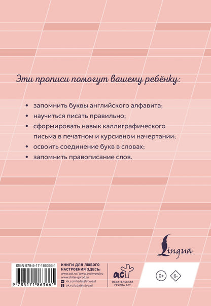 Прописи по английскому языку. 2 класс