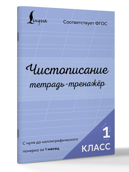 Чистописание: с нуля до каллиграфического почерка за 1 месяц. Тетрадь-тренажёр. 1 класс