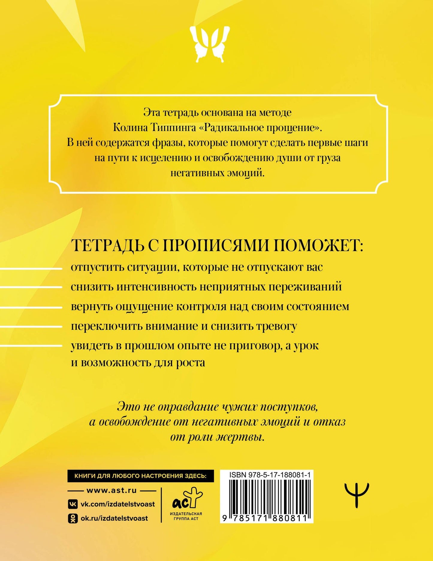 Прописи для исцеления души, избавления от гнева и чувства вины. На основе метода Типпинга «Радикальное прощение»