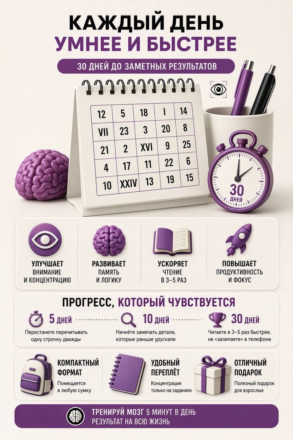 Нейротренажер Шульте. Загадки прошлого. 30 дней тренировок