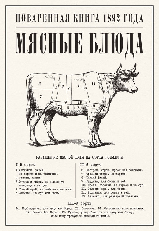 Мясные блюда. Поваренная книга 1892 года