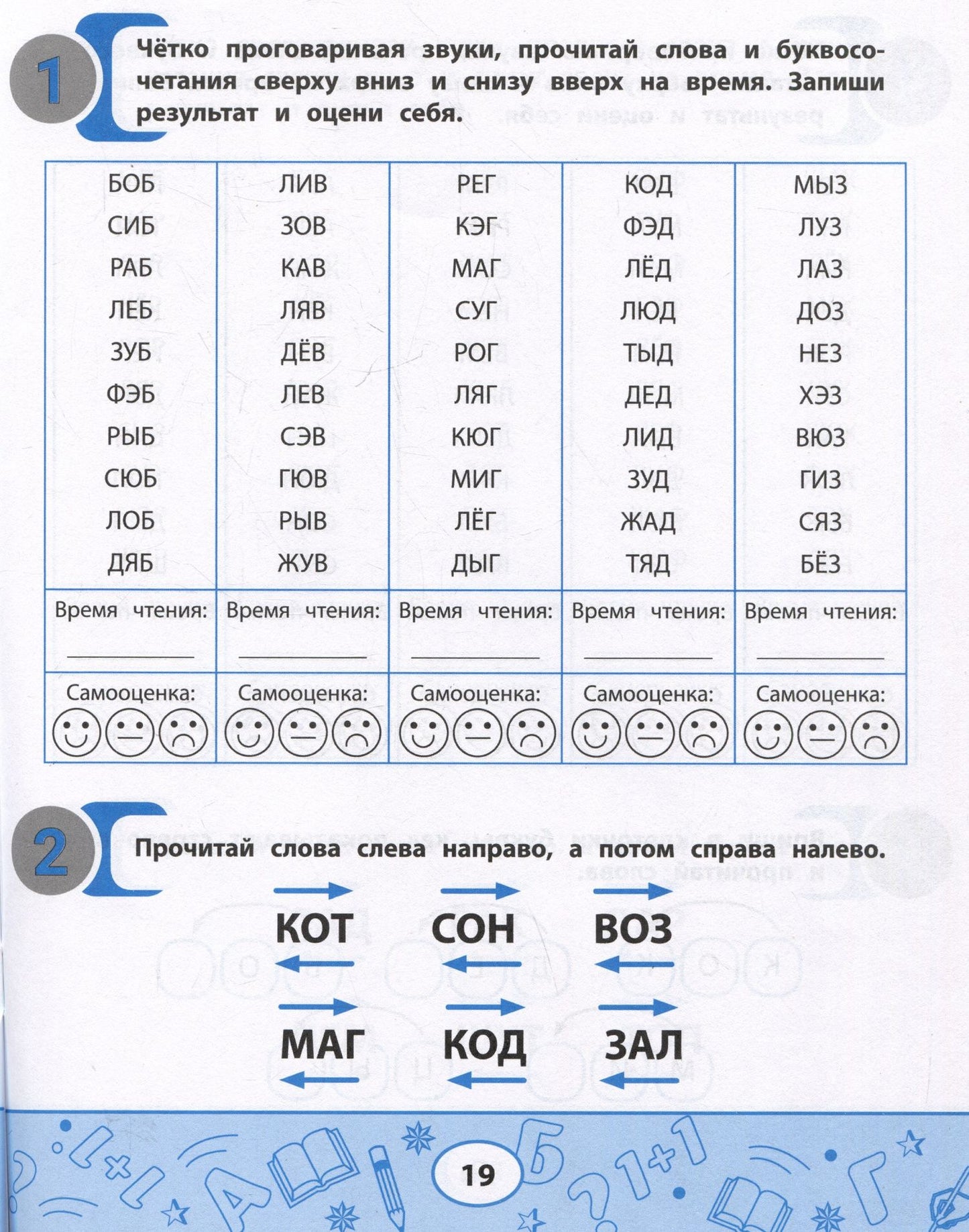 Сергей Зеленко: Слоговые таблицы для проверки скорости чтения