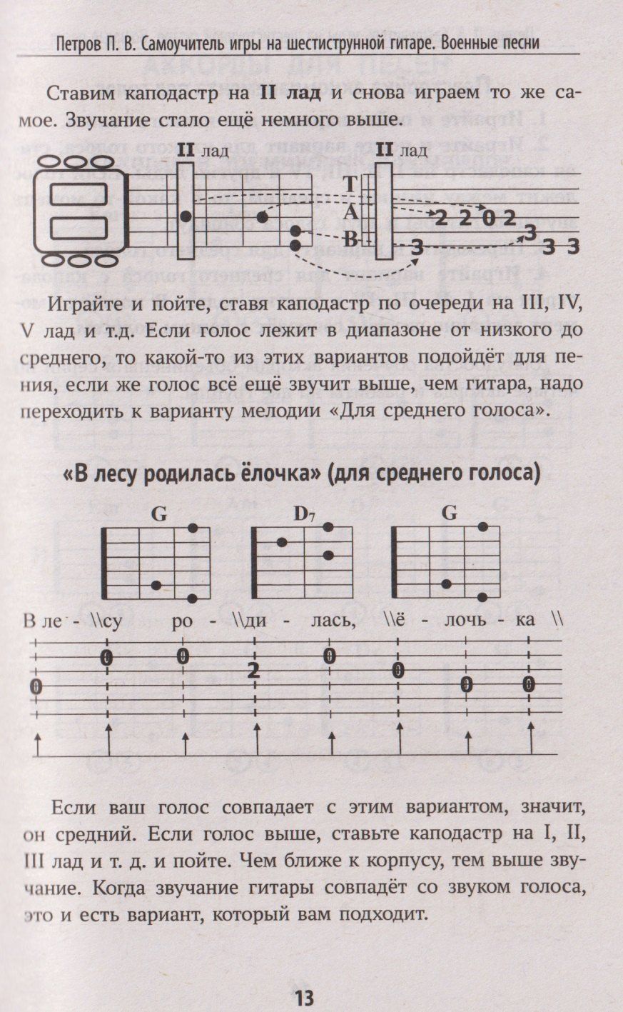 Павел Петров: Самоучитель игры на шестиструнной гитаре: военные песни: безнотный метод