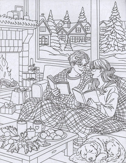 Поцелуи под омелой: книжка-раскраска