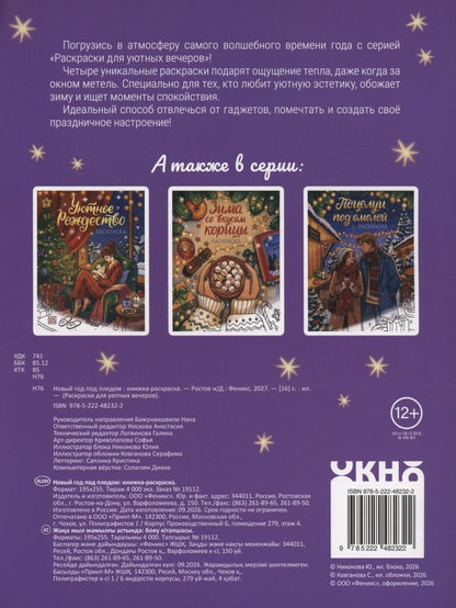 Новый год под пледом: книжка-раскраска