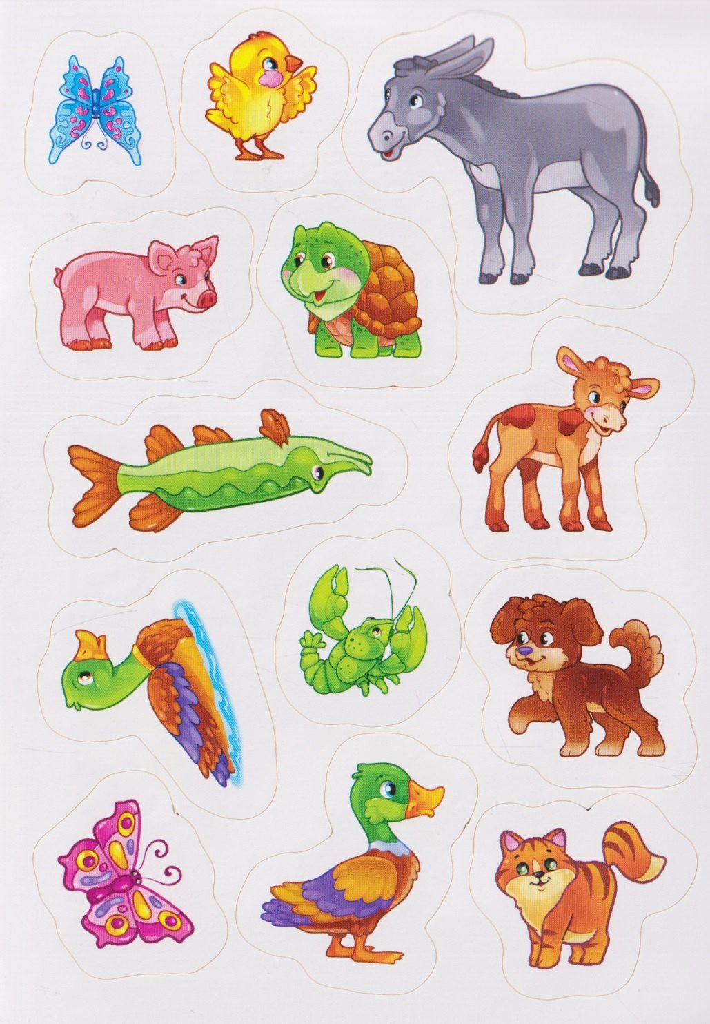 Домашние животные. Развивающие наклейки