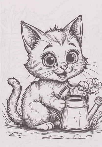 Раскраска. Милые котики