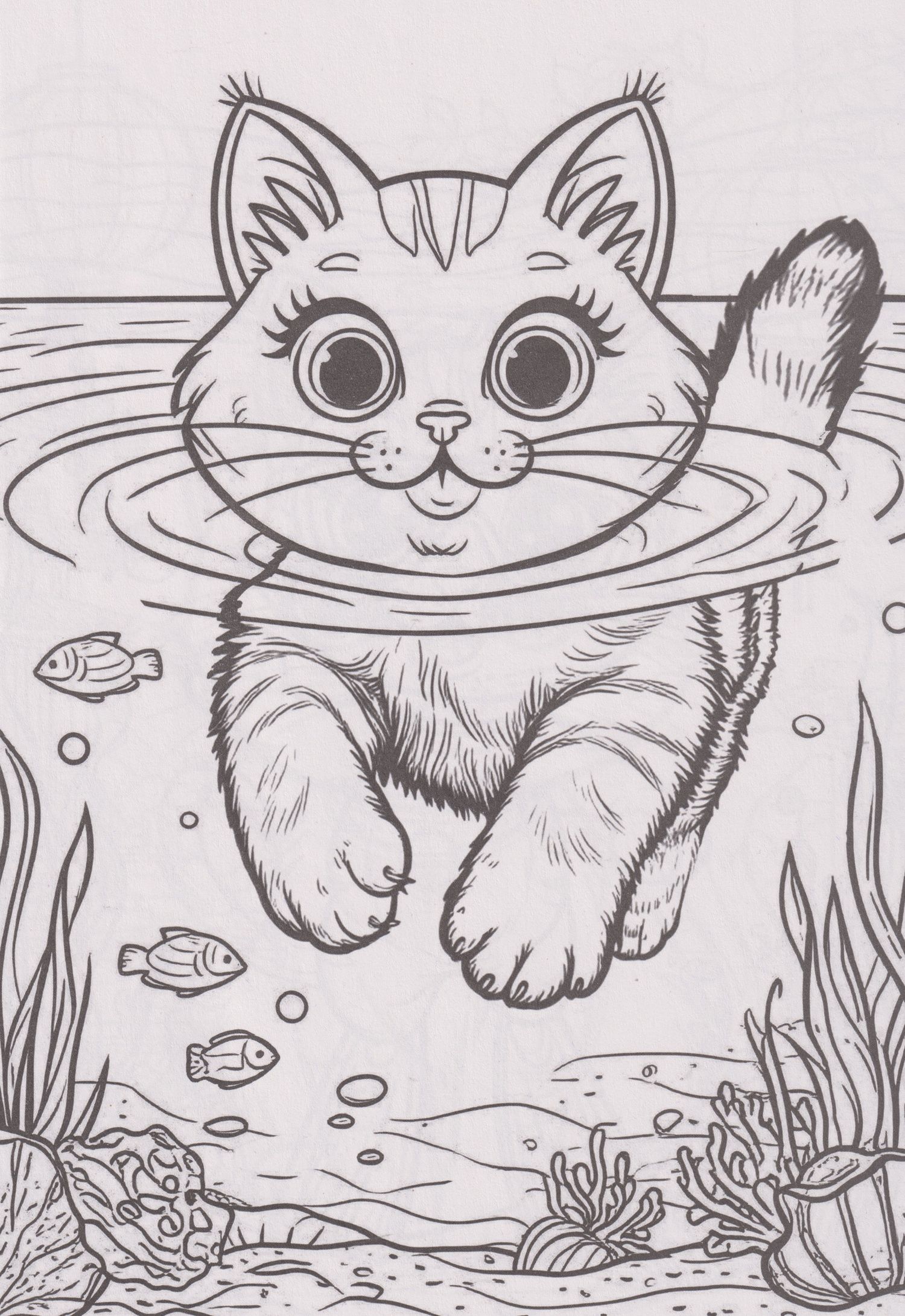 Раскраска. Милые котики