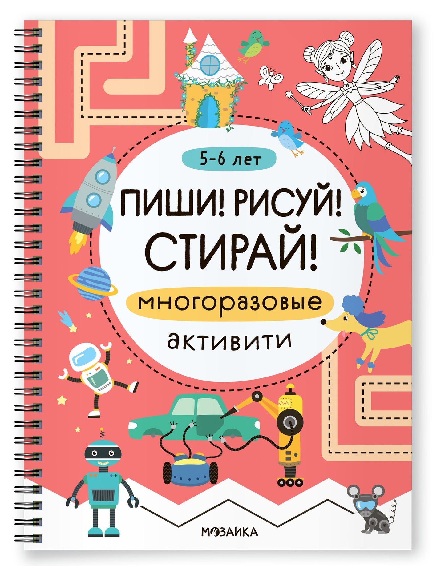 Многоразовые активити. 5-6 лет. Пиши! Рисуй! Стирай!