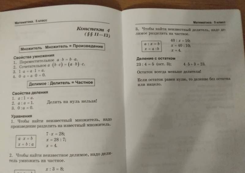 Е. Смыкалова: Математика. 5-6 классы. Опорные конспекты