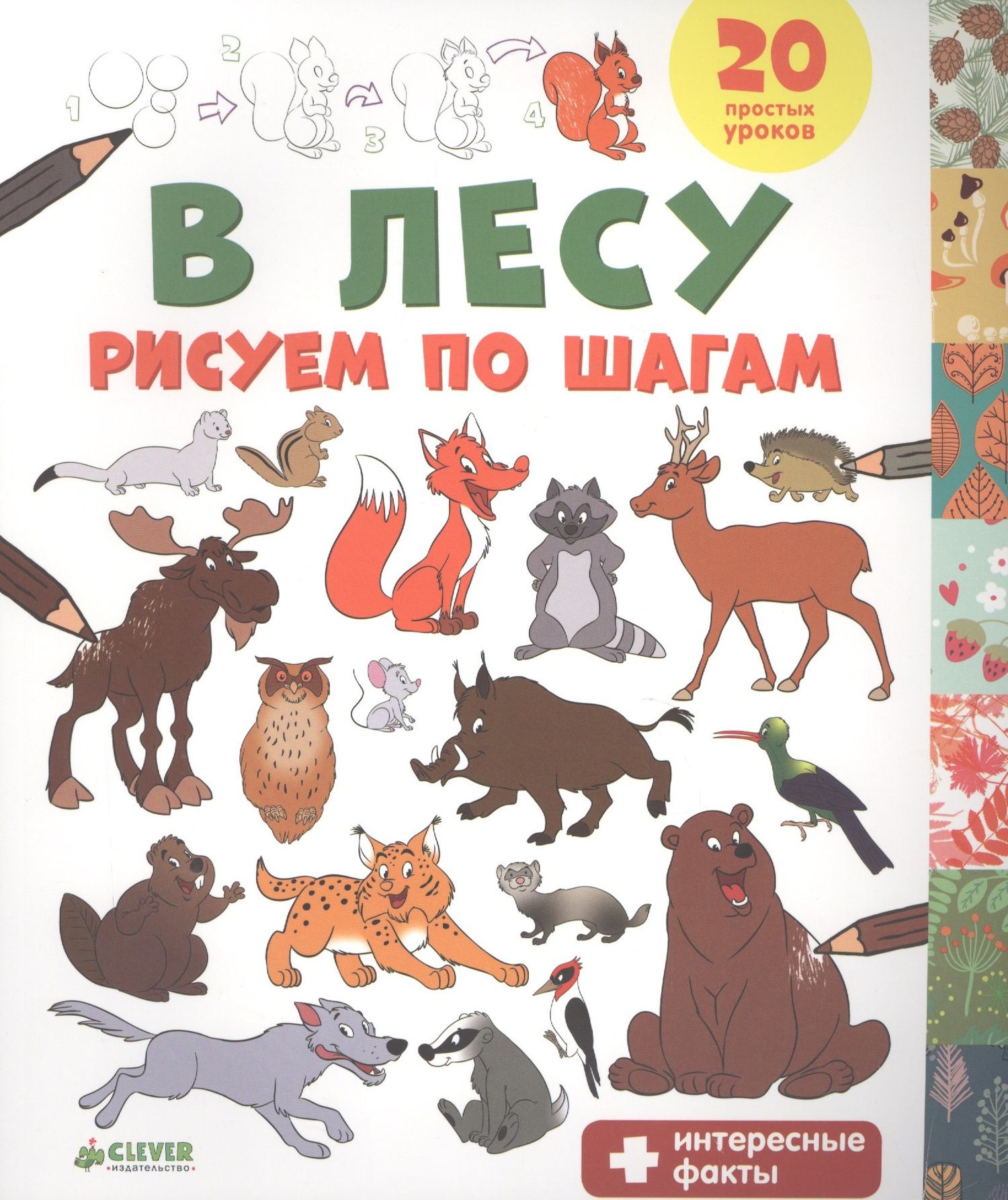 В лесу. Рисуем по шагам