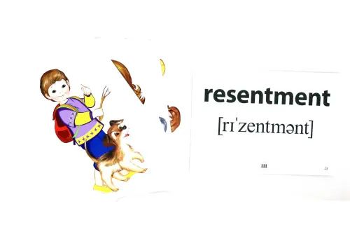 Запоминай слова легко. Моя семья. Эмоции. 25 карточек с транскрипцией на обороте