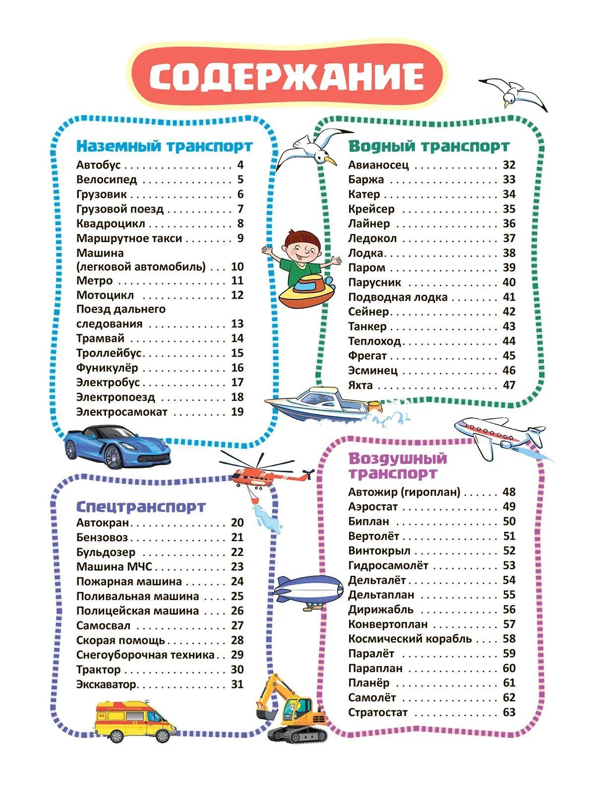 Транспорт. Познавательная книга для детей 4-8 лет