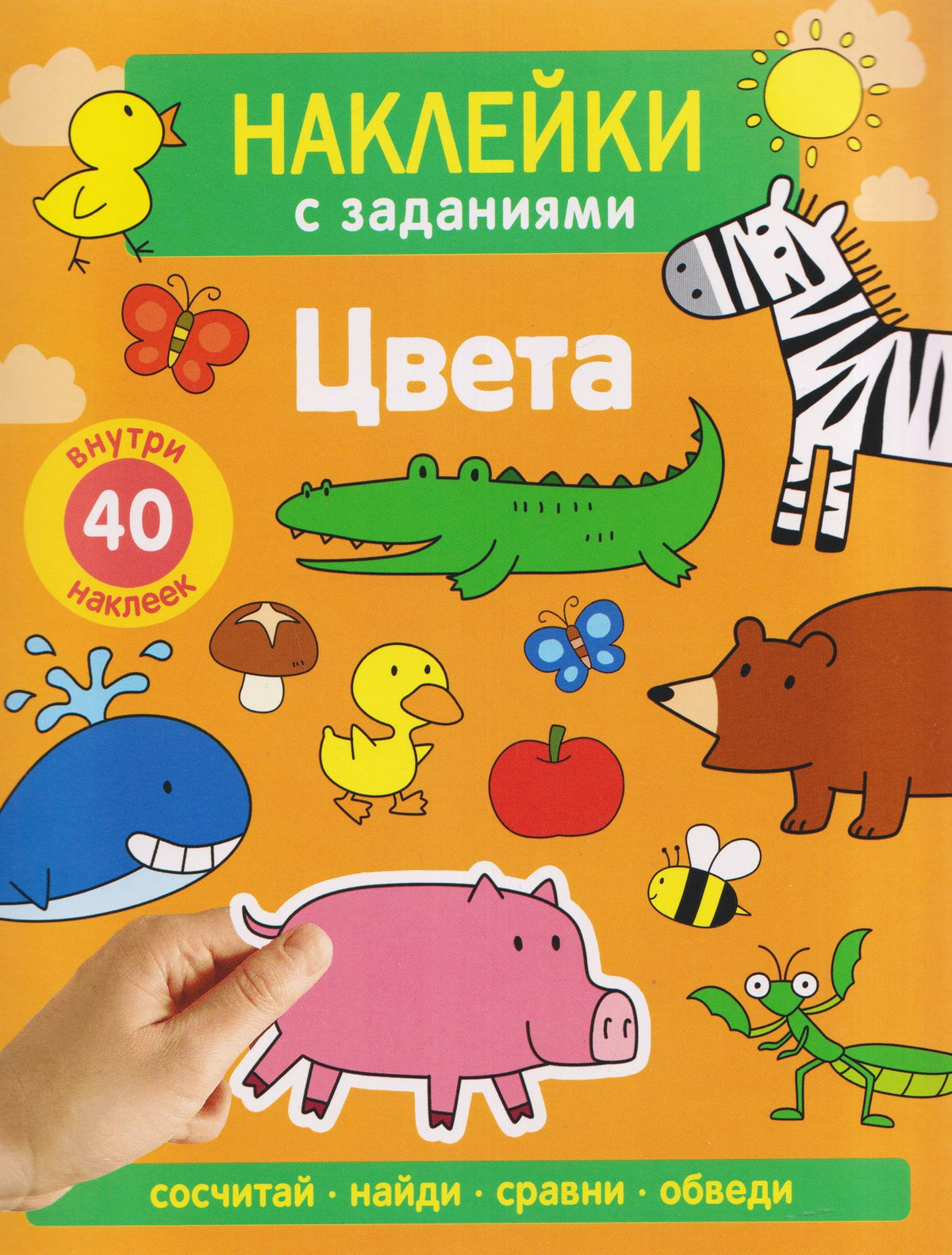 А. Лапина: Цвета. Наклейки с заданиями