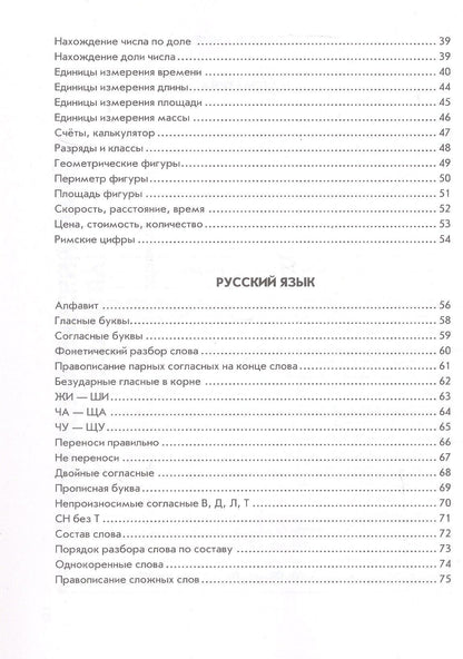 Ирина Бахметьева: Правила по русскому языку и математике для начальных классов