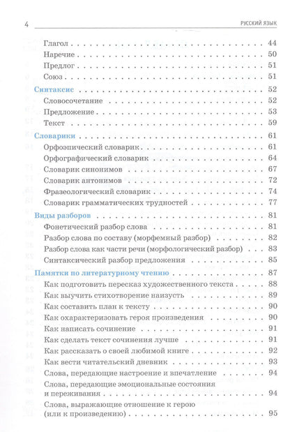 Светлана Уринева: Правила русского языка. 1-4 классы. Все темы. Виды разборов. Словарики. ФГОС Новый