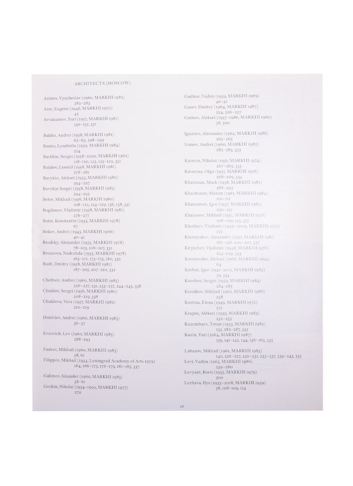 Yuri Avvakumov: Paper architecture. An anthology