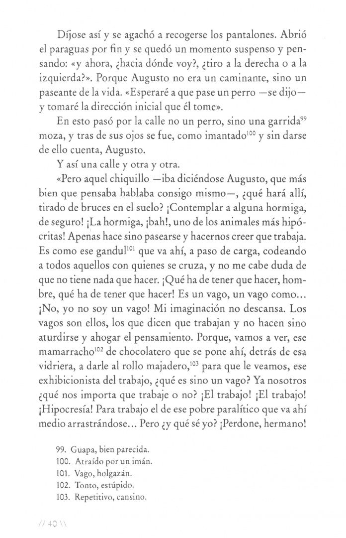 Unamuno de: Niebla