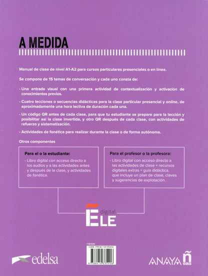 Jose Rodrigues: A medida. Nivel A1-A2. Manual de clase