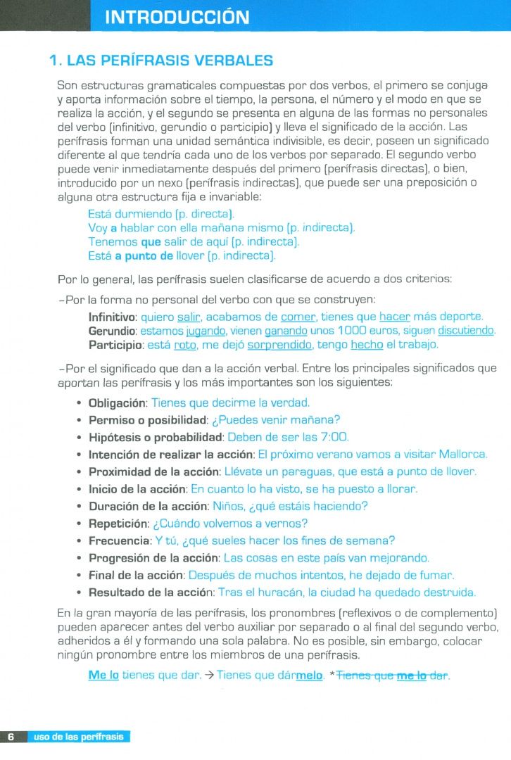 David Vargas: Uso de las perífrasis verbales. Libro del alumno